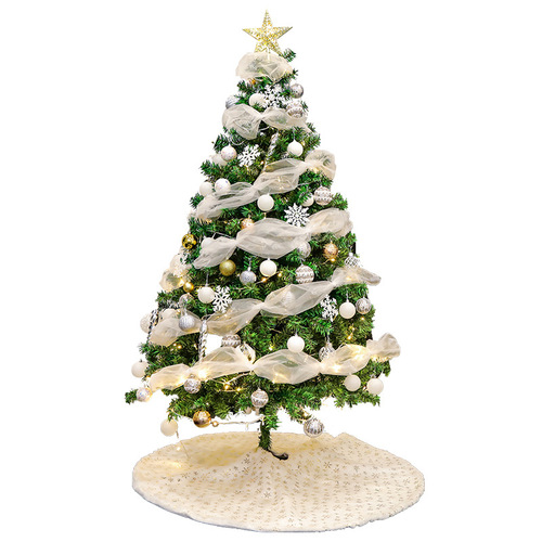 Christmas tree white flocking diy encrypted Christmas tree ornaments set simulation folding Christmas wholesale simulation