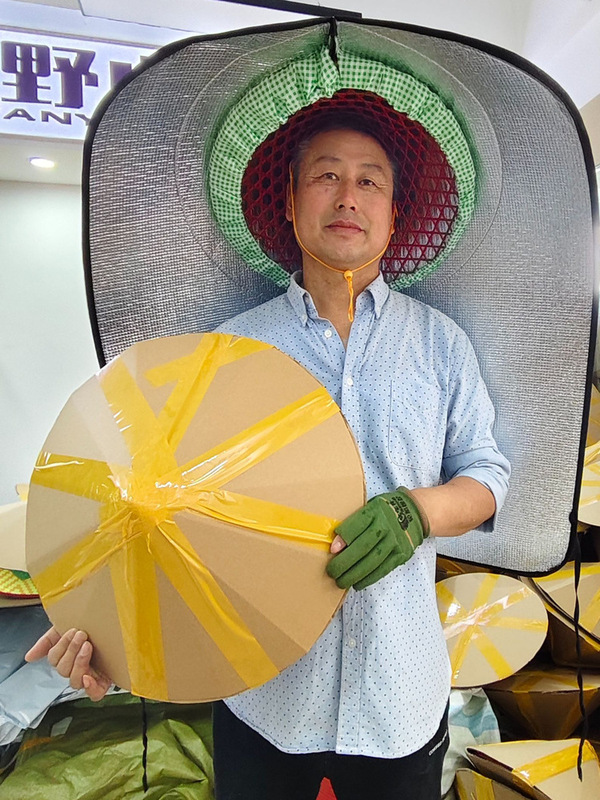 屋外茶摘み帽子、日焼け止めと日よけマント、一体型日焼け止めと尖った帽子セット、農作業用の断熱材|undefined
