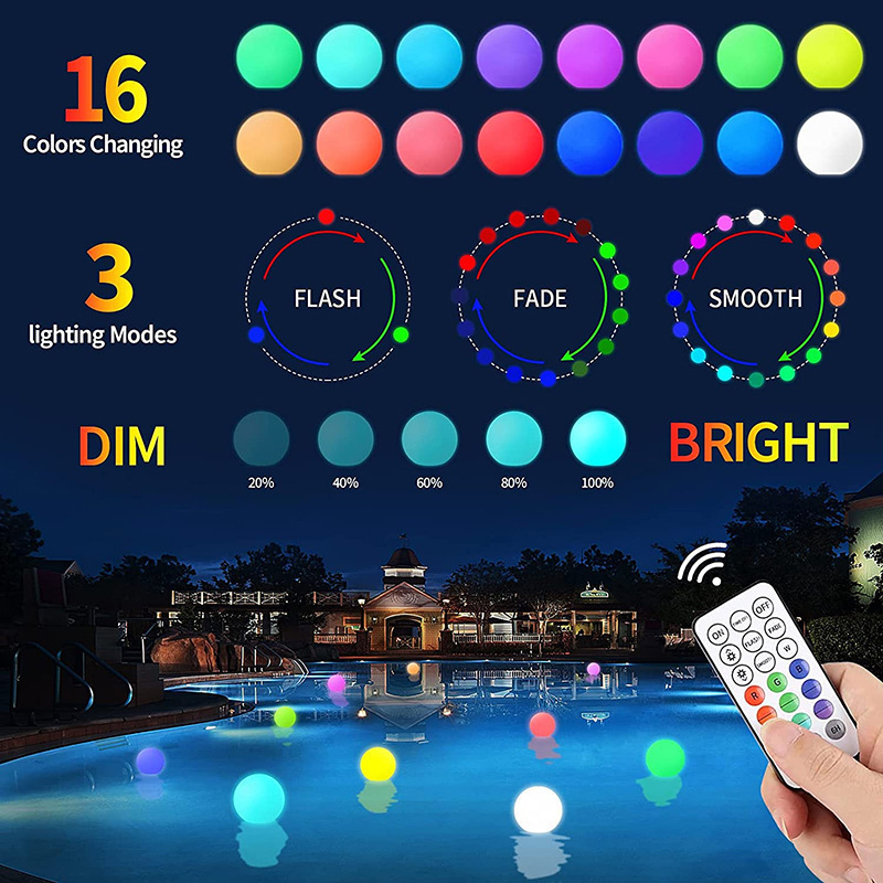LED Floating Ball Light in different colors