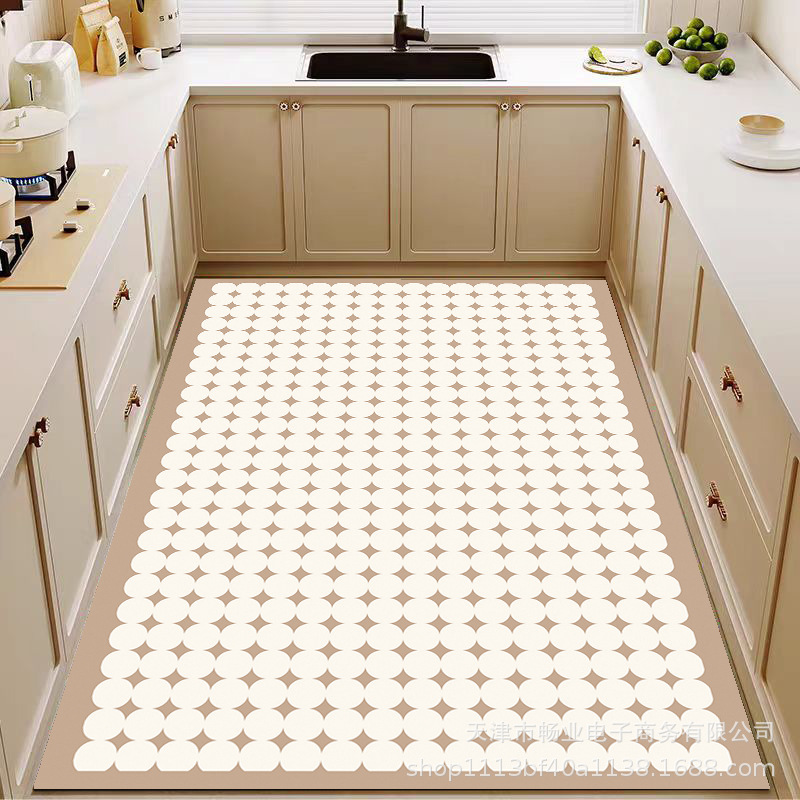 Pvc Floor Mat Wipeable Full Balcony Waterproof Anti-Fouling Floor Leather Carpet Kitchen Leather Oil-Proof No-Wash Floor Mat Pvc