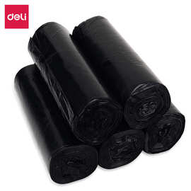 得力33071 垃圾袋(5卷/套) 50×60cm八角底断式办公生活加厚