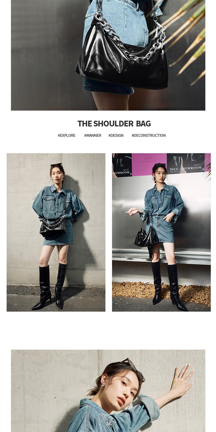 Chain Handheld Tote Shoulder 2024 New Simple Crossbody Commuter Women's Texture Genuine Leather Big Bag_voghion.com