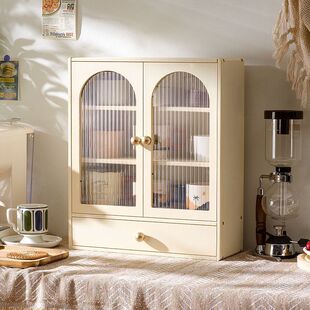 Tea Cabinet, Water Cup Storage Cabinet, Coffee Cup Storage Rack, Desktop Dust-Proof Cup Cabinet Rack, Tea Set Storage Cabinet, Sideboard