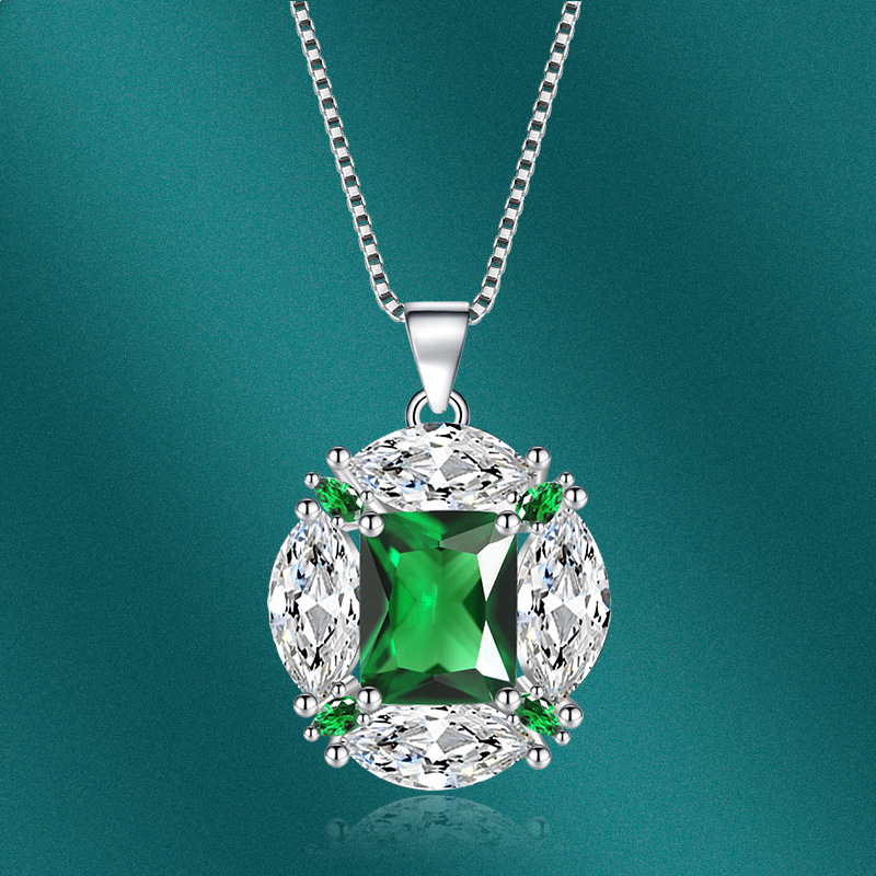 Fashion Geometric Copper Plating Zircon Pendant Necklace 1 Piece