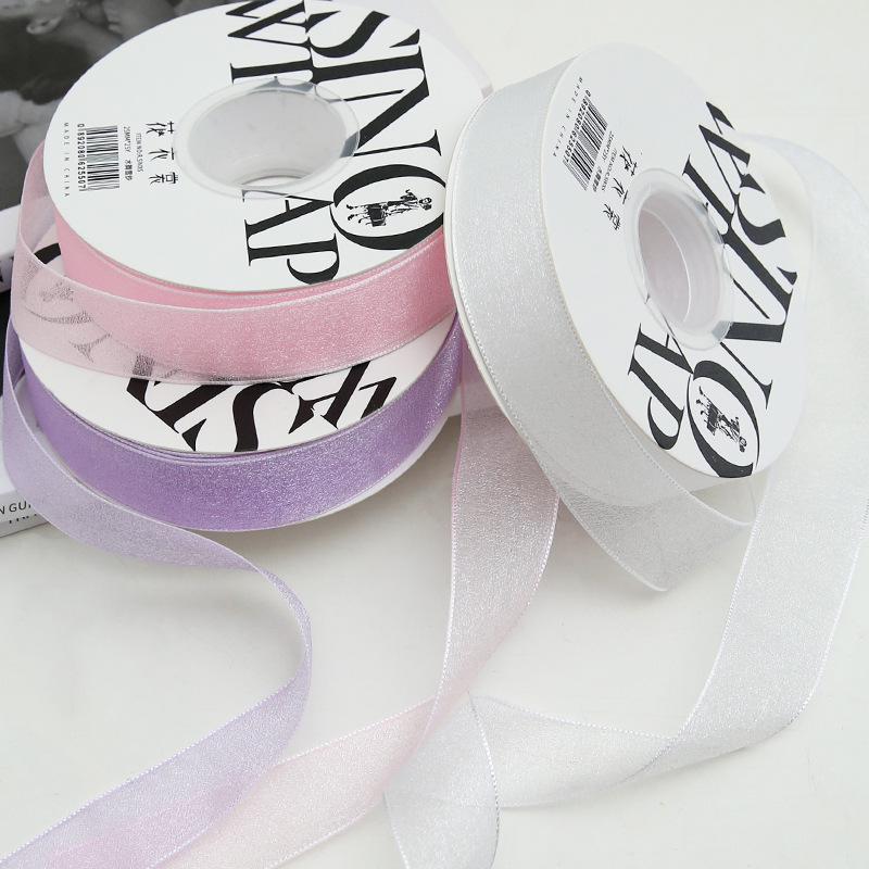 Hielo y nieve cinta de hilo flor de regalo embalaje cinta ramo cinta cinta horneado cinta de hilo de cola de pescado caja de regalo material decorativo