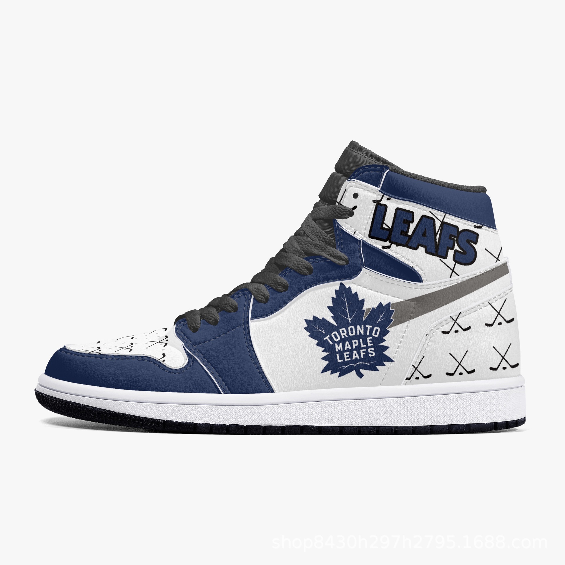 2022国际站爆款NFL球队印花高帮板鞋个性定 制休闲男鞋一件代发