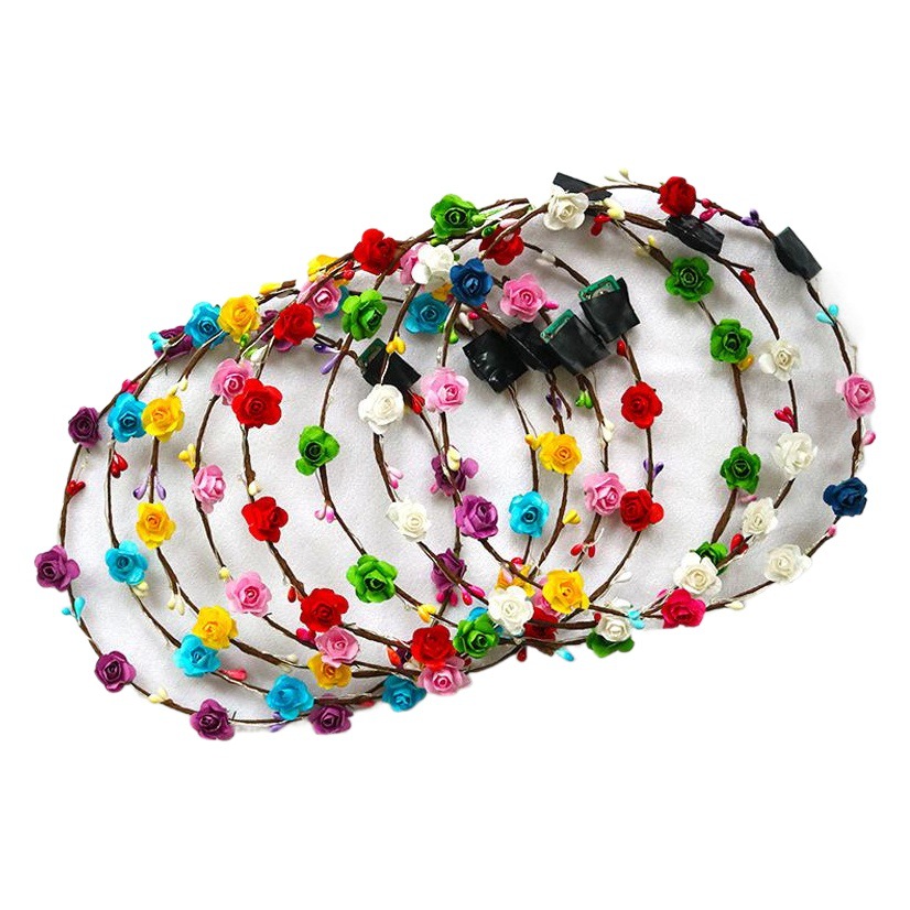 Diez luces diez flores flash luminoso Garland tocado diadema luz LED mercado nocturno puesto al por mayor venta caliente pequeños juguetes para niños