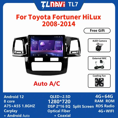 Runner fortuner 2007-2015 car: DVD Navigation - automatic-4g-64g-9-inch