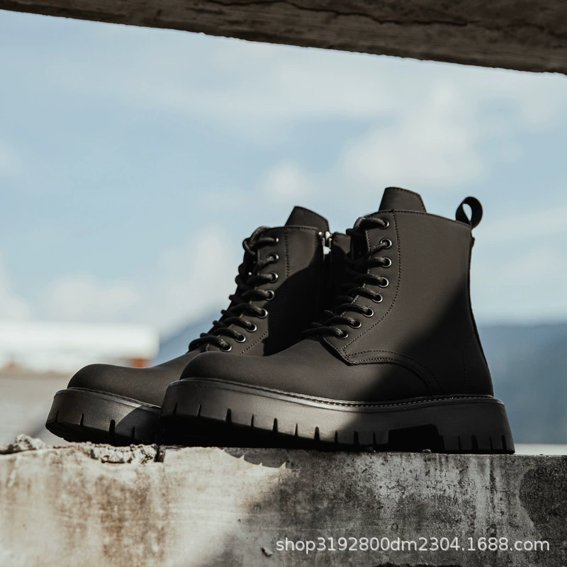 3301 Martin сапоги мужской британский стиль черный высокий кожаный сапоги 2024 новый локомотив весной и осенью кожаные сапоги мужской