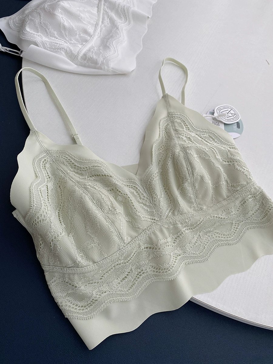 Ultra thin bra top, lace underwear, beautiful back