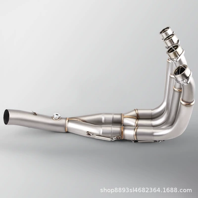 non-destructive installation of stainless steel: Motorcycle exhaust pipe