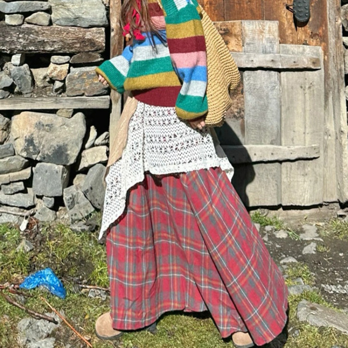 大草原川西北新疆旅游穿搭连衣裙子女早秋2025新款绝美长裙一整套|undefined