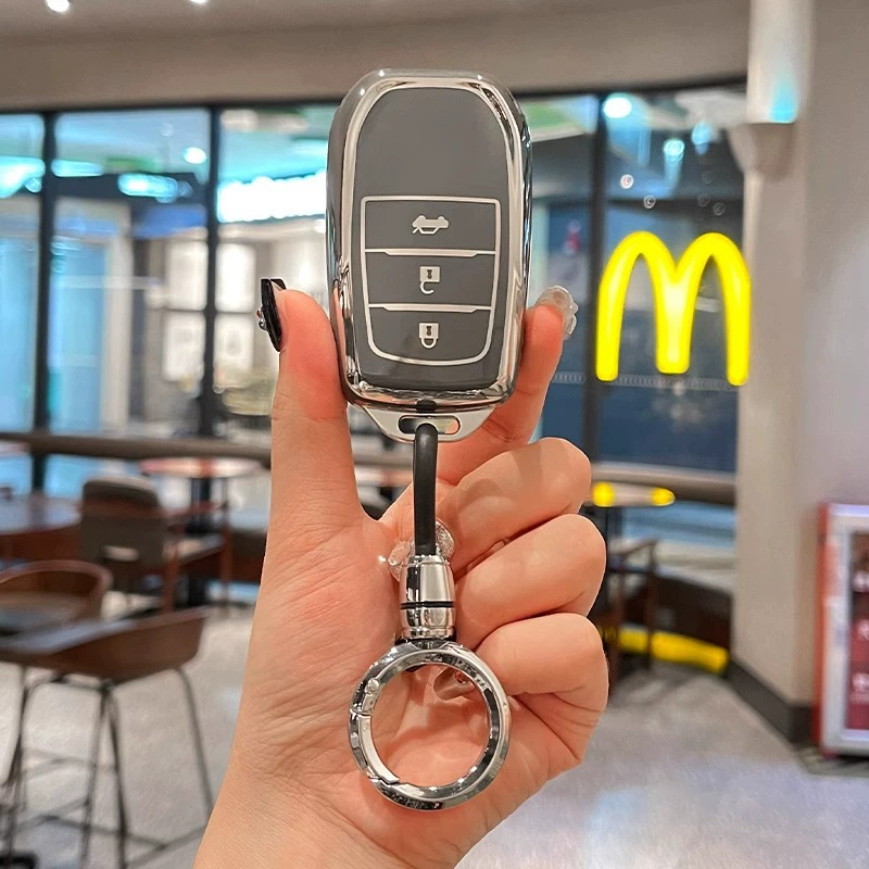 Чехол для ключа автомобиля, совместим с Toyota Camry/Corolla/RAV4/Other (Ray Lingrongfang Weilanda) премиум