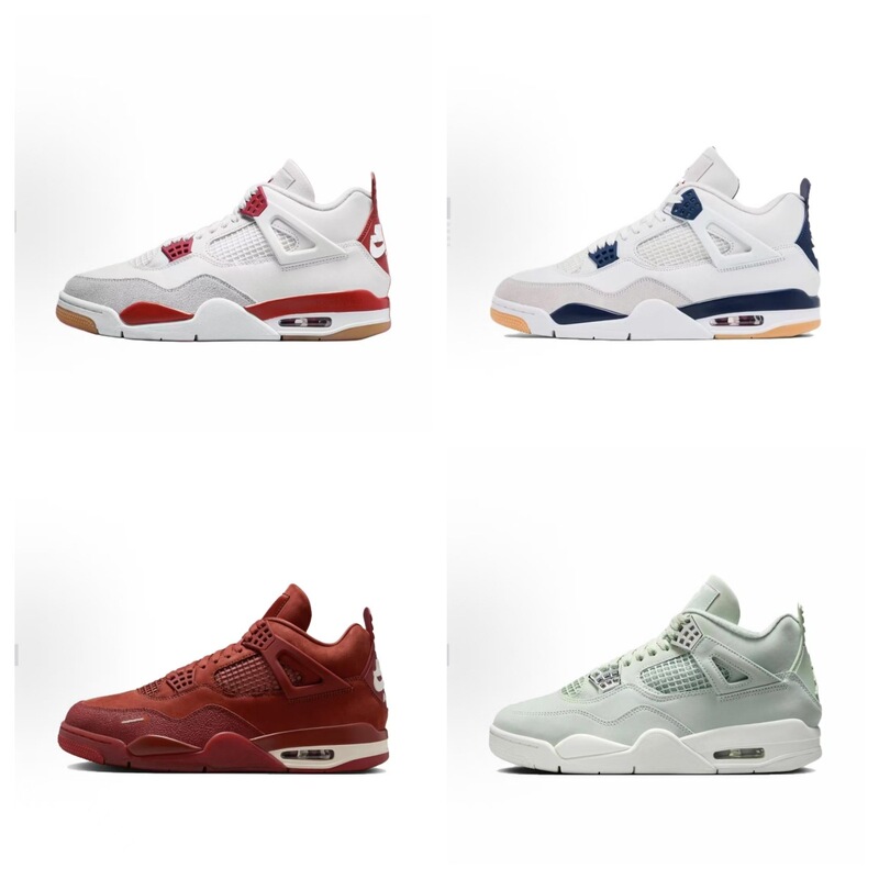 Foreign Trade Putian Shoe Factory Aj4 Hot Lava Joint Model Paris Cement Red Brick Orange Brown Oreo Joe 4 Women