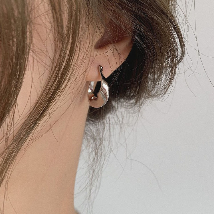 Geometric Twisted Earrings for Women, Light Luxury, High-End Earrings with a Unique Design, Niche Personality, Cool and Minimalist Style, Hoop Earrings