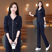 洋气减龄运动服套装女2025年秋季新款连帽开衫卫衣两件套