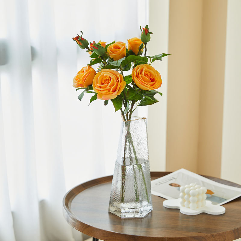 3头手感保湿玫瑰花仿真花束家居客厅装饰情人节单支小玫瑰假花详情14