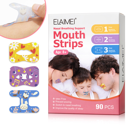 ELAIMEI Adult and Children Closed Mouth Tape Universal Breathing Corrector to Prevent Mouth Breathing and Snoring Patch