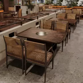 成套餐桌椅;户外金属桌椅;食堂餐桌椅