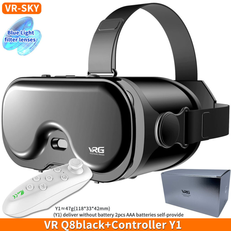 跨境批发VR魔镜全景眼睛打游戏手机Q8头戴式智能虚拟现实3d眼镜|undefined