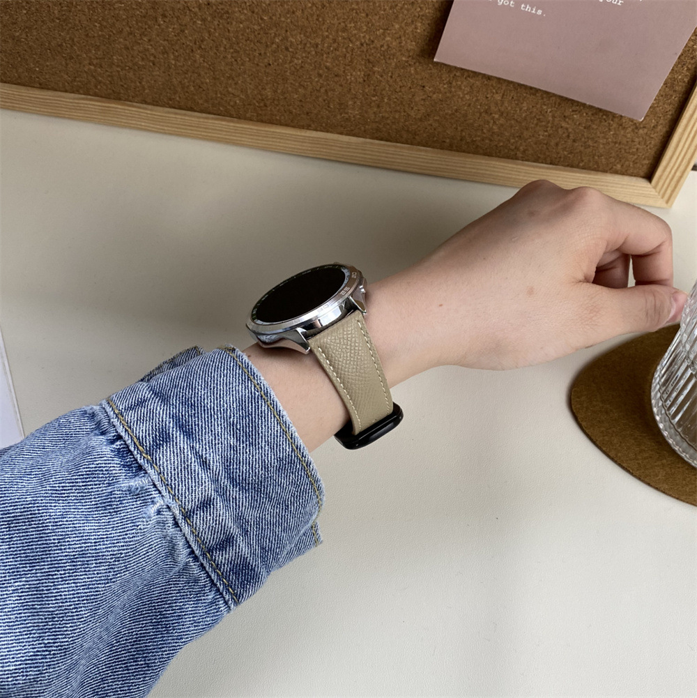 Sobib Samsungi ja Huawei moodsa stiiliga kellarihmadele, 20 mm ja 22 mm, Nautiluse magnetilise kokkupandava pandlaga nahast kellarihmadele._voghion.com