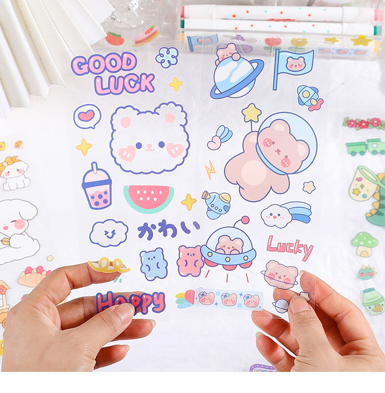 Cartoon Cute Seamless Waterproof Decorative Sticker display picture 3