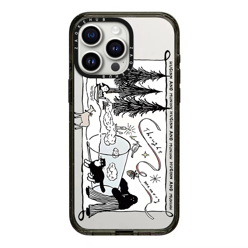CASE励志短文爱心几何蛋糕豹纹iPhone16ProMax苹果15透明手机壳14|undefined