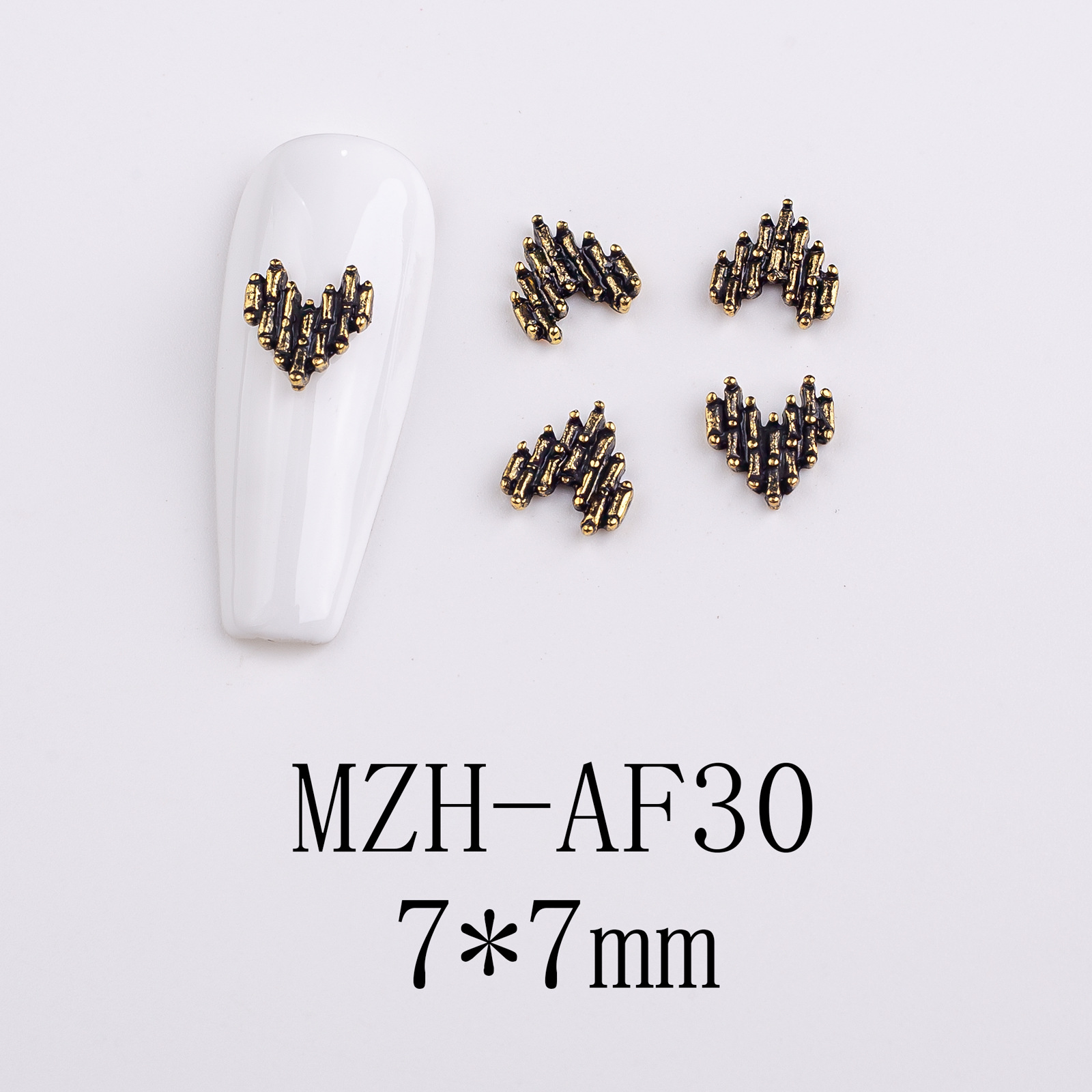 10g Weight Nail Decoration Accessories Nail Supplies 1 Piece Quantity Alloy Material Halloween Festival Heart Shape Pattern Retro, Simple Style Style Halloween Retro Simple Style Heart Shape Alloy Nail Decoration Accessories 1 Piece 11