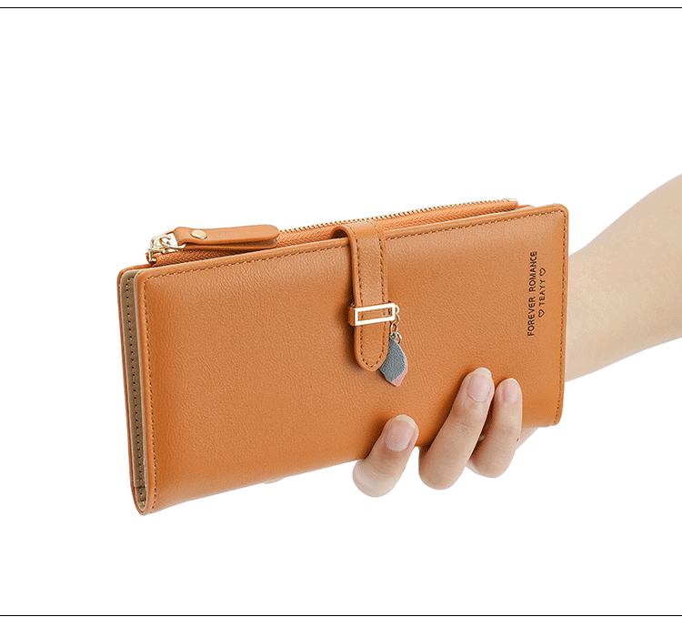 Women's Solid Color Pu Leather Zipper Wallets display picture 1