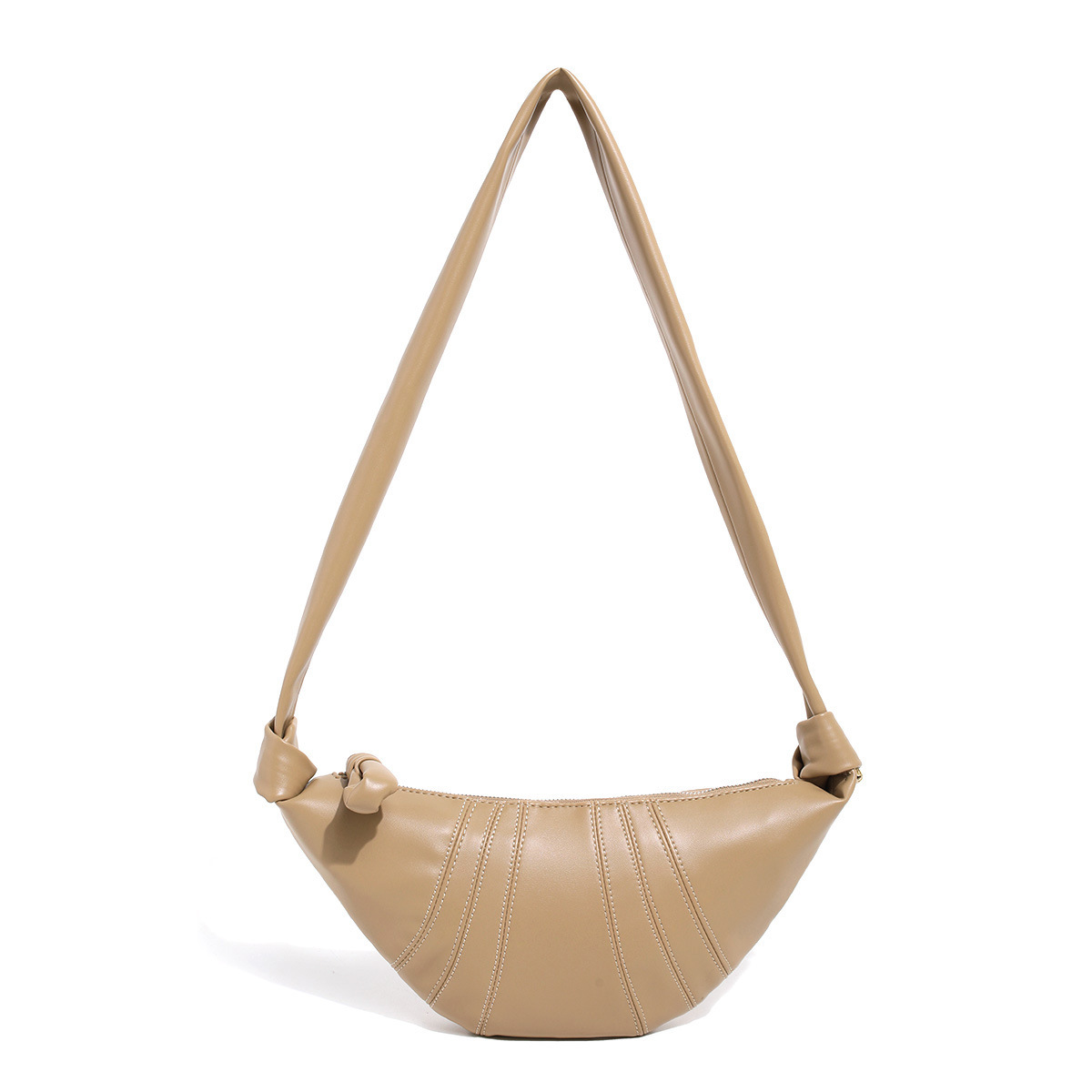 Women's Bags Niche High-end Texture Stitching French Fashion Dumpling Bag Soft Leather _voghion.com
