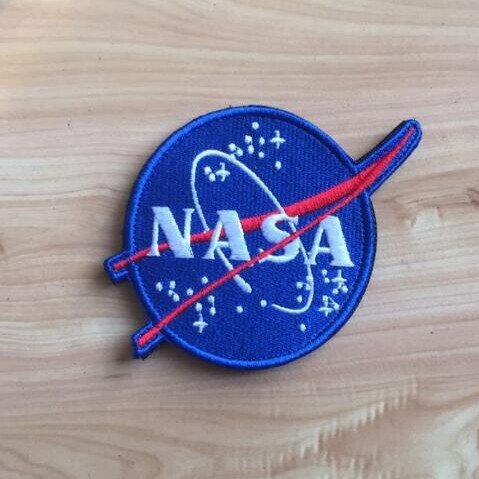China's National Aeronautics and Space Administration NASA Logo Excellent Cloth Patching Machine Clothes Patch Badge Cloth Sticking Velcro