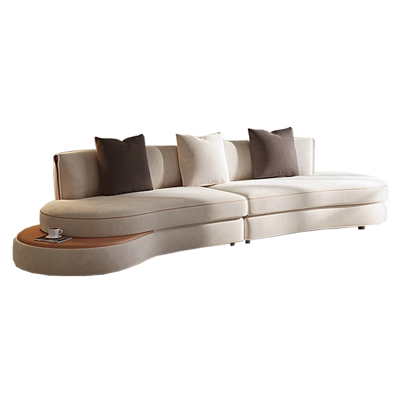 Combinación de sofá de tela de arco francés, sala de estar, estilo de moda, sofá de línea recta de estilo de casa grande, doble princess