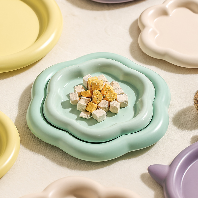 고양이 그릇 세라믹 통조림 접시 고양이 음식 분지 쌀 분지 안티 티핑 고양이 마시는 그릇 개 그릇 음식 분지 애완 동물 용품