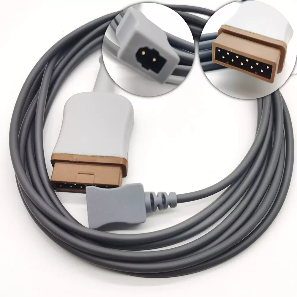 适用于GE心电监护仪温度探头连接线体温主线缆