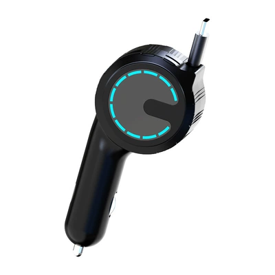 Longqi's New Pd30W Car Charger Comes with a Typec Retractable Cable and Is a Multifunctional Car Mobile Phone Charger (Siqaret yandırıcısı) - typec-telescopic-cord-car-charger-black