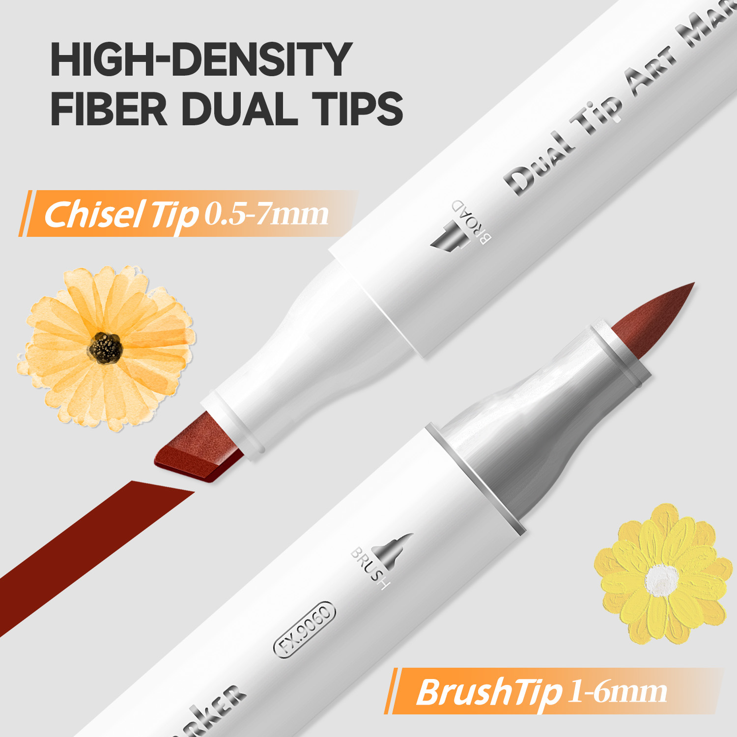 Doble cabeza rápida secado marcador bolsas de tela negras para estudiantes de arte pincel blando especial gran capacidad acuarela pluma al por mayor