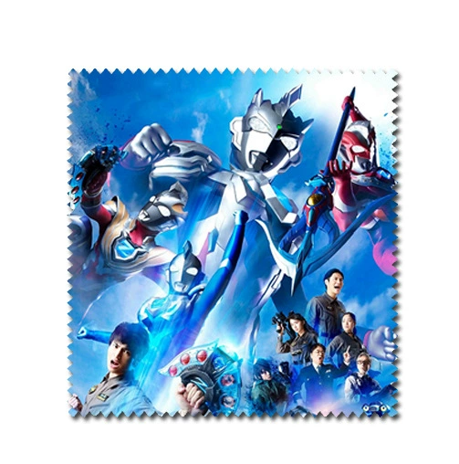 Dynamic Superman Ultraman anime peripheral multi-image fiber glasses cleaning cloth for removing stains and fingerprints