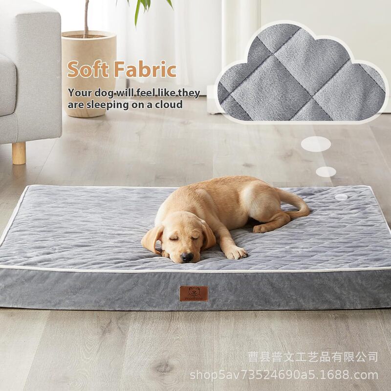 Large Dog Orthopedic Bed, Extra-Large Waterproof Dog Bed with Removable and Washable Cover and Non-Slip Bottom, Available in Multiple Colors