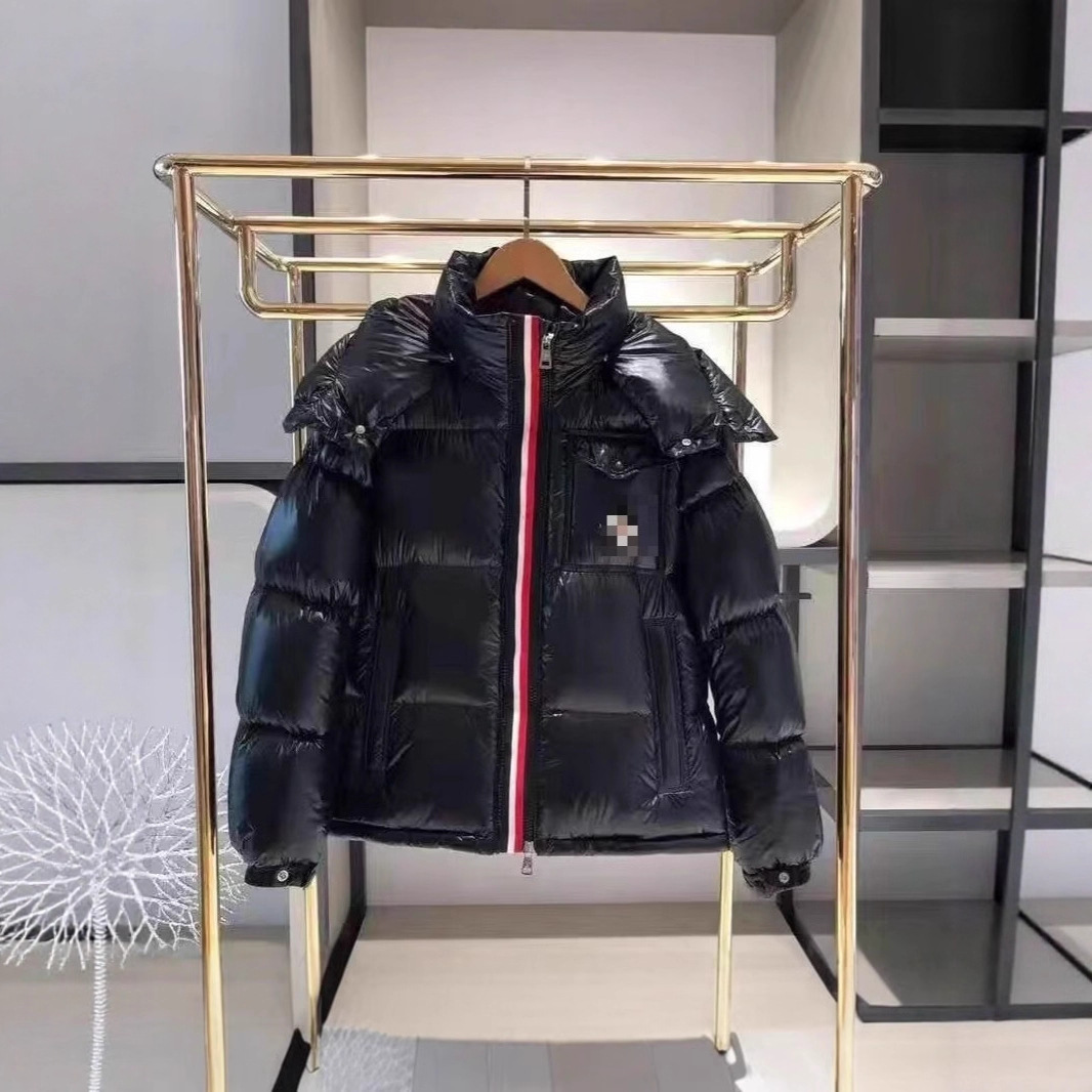 新款蒙家高品质玛雅三色织带条男女宽松韩版同款时尚百搭棉服外套