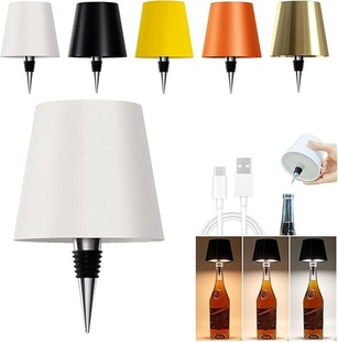 Cross-Border Decorative Lamp Creative Wine Head Lamp Embedded Bar Clear Bar Removable Charging Rgb Decorative Wine Bottle Table Lamp