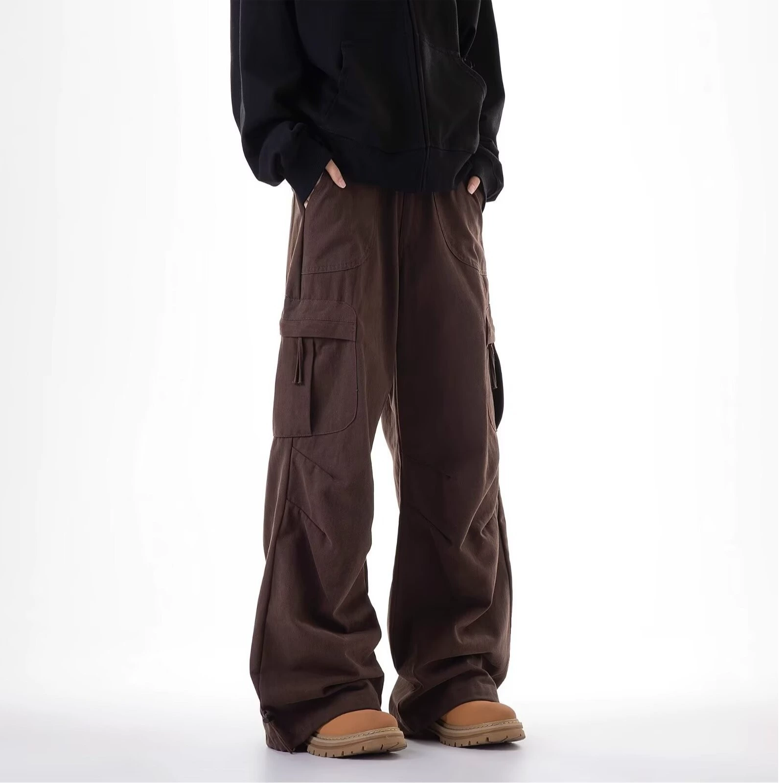 Осенние брюки для мужчин и женщин, американский стиль, oversize