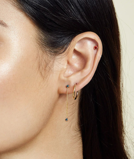 Solid Color Pattern Women's Gender 1 Pair 925 Sterling Silver Turquoise Zircon Solid Color Drop Earrings