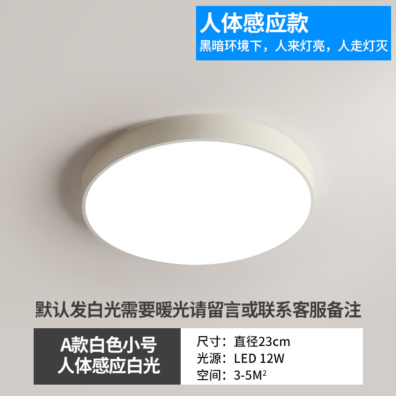 Cuerpo humano inducción entrada luz pasillo luz escaleras guardarropa balcón luz de techo moderno minimalista