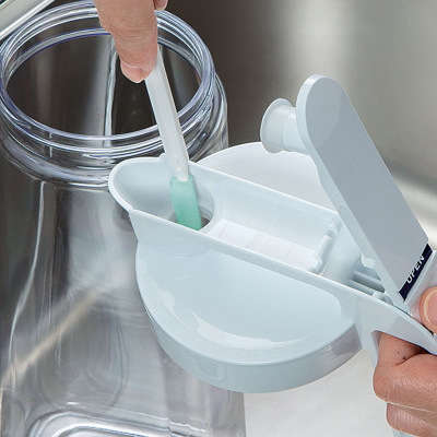 Japan imported thermos cup cover cleaning brush pacifier brush teacup groove gap cleaning brush stain removal cup brush set