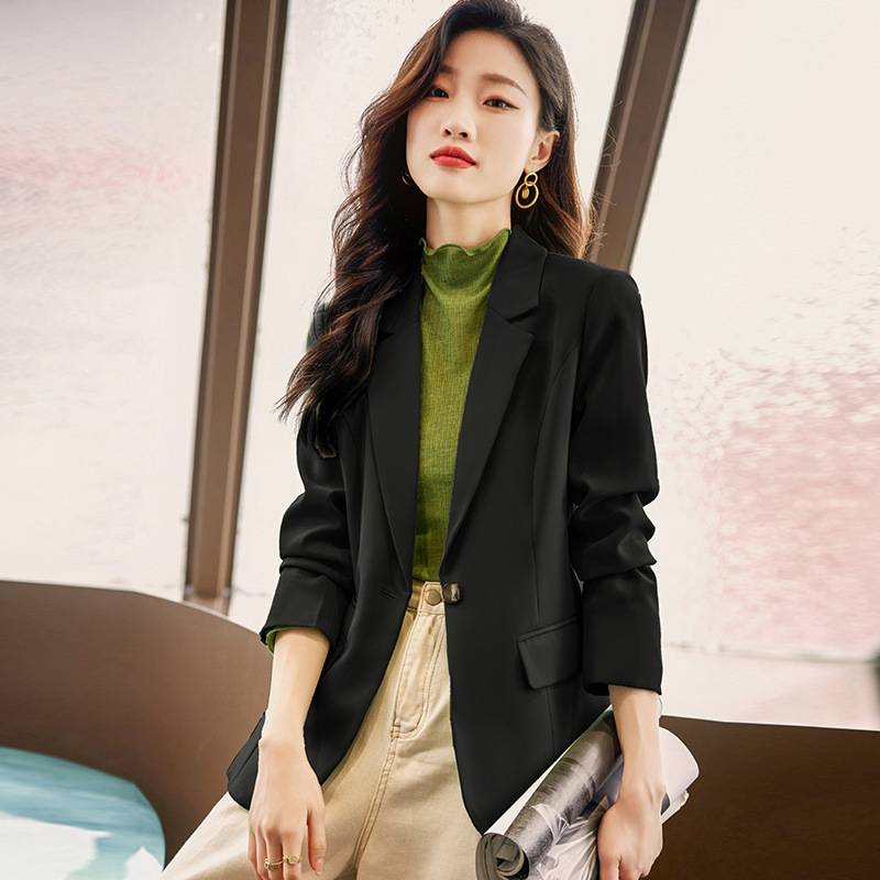 短款西装外套女小个子2025新款春秋高级感休闲秋季黑色小西服上衣|undefined