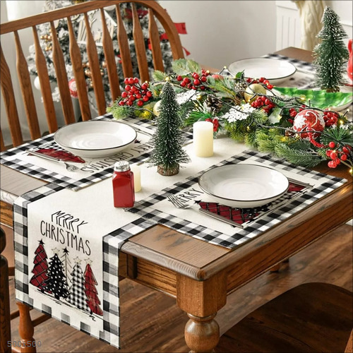Nuevo conjunto de toallas de mesa transfronterizas de Navidad decoración de mesa Bandera de mesa Bandera de mesa Amazon 2026