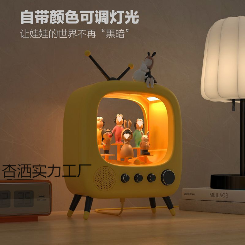 テレビブラインドボックス多機能収納ディスプレイラック収納ボックス防塵収納かわいい人形ボックス透明小型|undefined