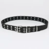 Black denim double row of stars (3.3cm)