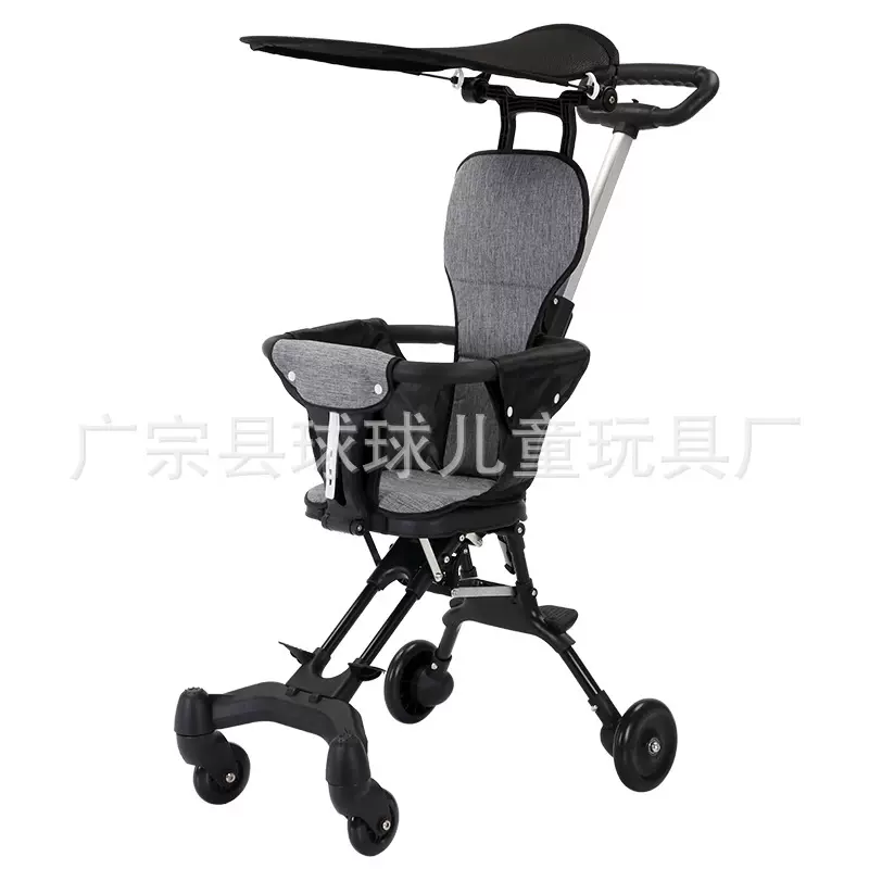 厂家供货溜娃神器遛儿童手推车折叠小巧轻便婴儿推车四轮车口袋车