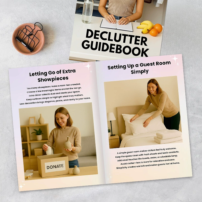 Cross-border новый продукт DECLUTTER GUIDEBOOK 6 пособий по психическому здоровью, планы саморефлексии, готов к продаже